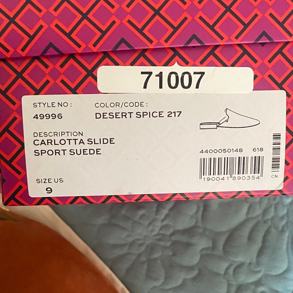 Tory Burch Women's Desert Spice Suede Mules - Picture 5 of 10